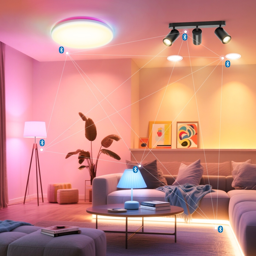 Aigostar - LED RGBW zatemnjiva točkovna svetilka MESH 3xLED/4,9W/230V 2700-6500K bela + daljinski upravljalnik