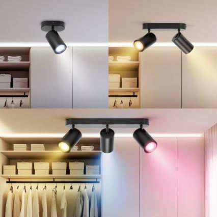 Aigostar - LED RGBW zatemnjiva točkovna svetilka MESH 3xLED/4,9W/230V 2700-6500K bela + daljinski upravljalnik