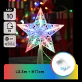 Aigostar - LED RGBY božična dekoracija 10xLED/3xAA zvezda