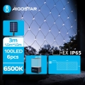 Aigostar - LED Solarna božična veriga 100xLED/8 funkcij 4,5x1,5m IP65 hladno bela
