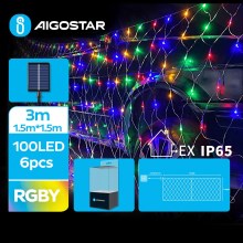 Aigostar - LED Solarna božična veriga 100xLED/8 funkcij 4,5x1,5m IP65 multicolor