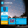 Aigostar - LED Solarna božična veriga 100xLED/8 funkcij 4,5x1,5m IP65 topla bela