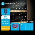 Aigostar - LED Solarna božična veriga 100xLED/8 funkcij 4x1m IP65 topla bela