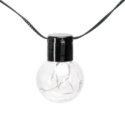 Aigostar - LED Solarna božična veriga 10xLED/8 funkcij 6,5m IP65 topla bela