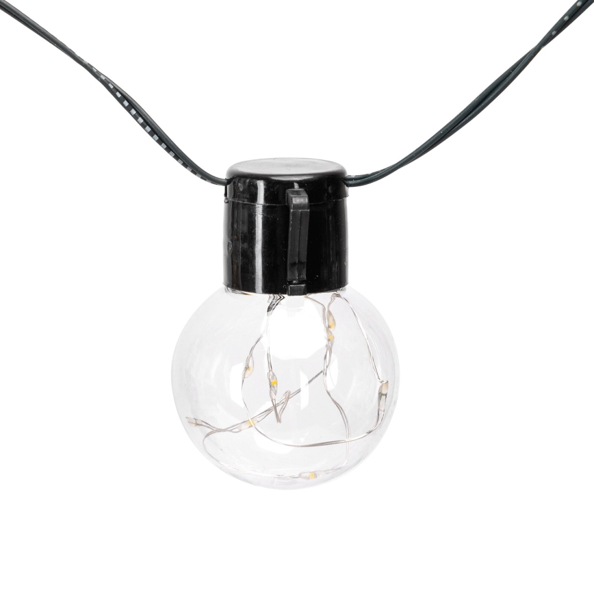 Aigostar - LED Solarna božična veriga 10xLED/8 funkcij 6,5m IP65 topla bela