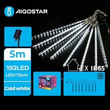 Aigostar - LED Solarna božična veriga 192xLED/8m IP65 hladno bela