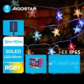 Aigostar - LED Solarna božična veriga 50xLED/8 funkcij 12m IP65 multicolor