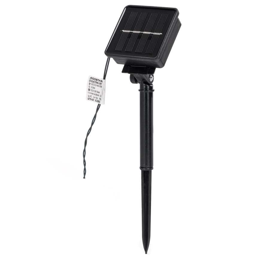 Aigostar - LED Solarna božična veriga 50xLED/8 funkcij 12m 800mAh IP65 topla bela