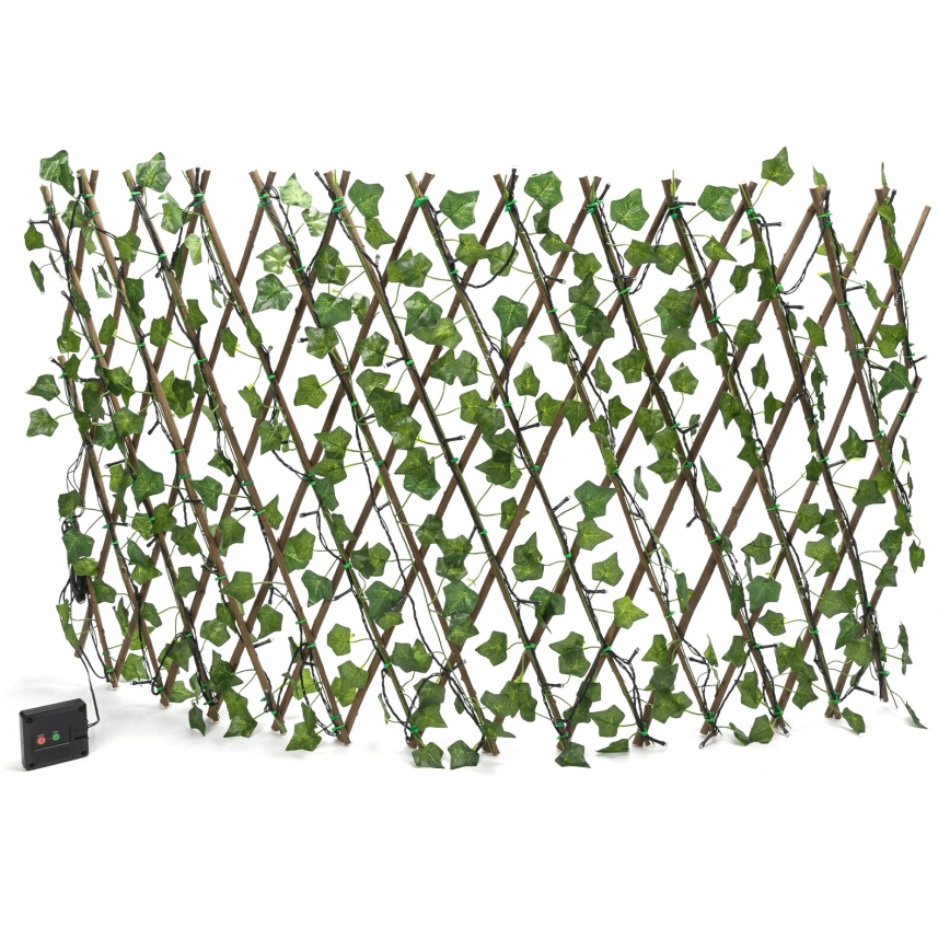 Aigostar - LED sončna dekoracija 102xLED/2x0,7m IP65 300 mAh topla bela ivy
