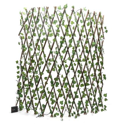 Aigostar - LED sončna dekoracija 148xLED/2x1,2m IP65 300 mAh topla bela bršljan