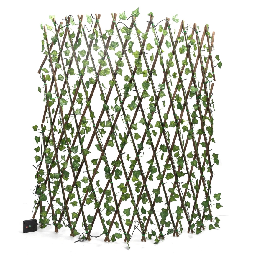 Aigostar - LED sončna dekoracija 148xLED/2x1,2m IP65 300 mAh topla bela bršljan