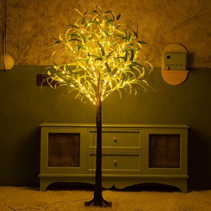 Aigostar - LED Solarna dekoracija 150xLED/3,2m IP65 topla bela oliva