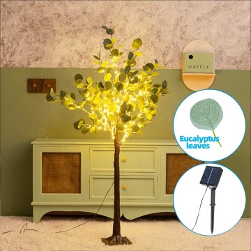 Aigostar - LED Solarna dekoracija 30xLED/2,6m IP65 topla bela evkaliptos