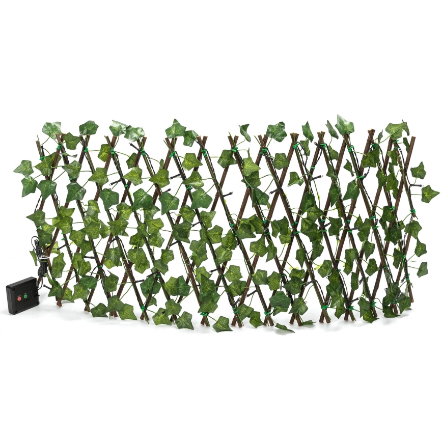 Aigostar - LED sončna dekoracija 56xLED/2x0,4m IP65 300 mAh topla bela ivy