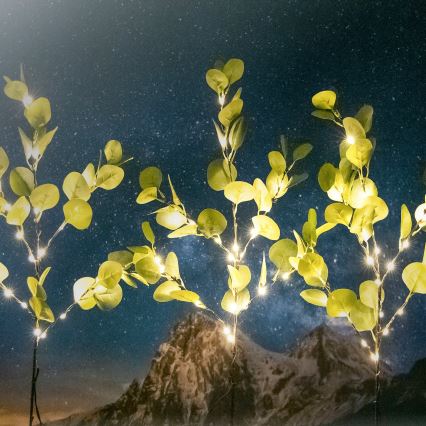 Aigostar - LED Solarna dekoracija 60xLED/3,5m IP65 topla bela evkaliptos