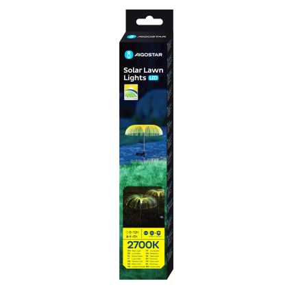 Aigostar - LED Solarna dekorativna svetilka LED/0,03W/1,2V 70cm 300 mAh 2700K IP44