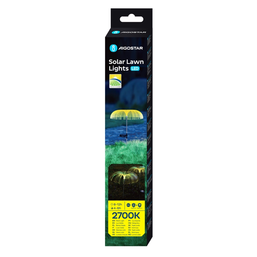 Aigostar - LED Solarna dekorativna svetilka LED/0,03W/1,2V 70cm 300 mAh 2700K IP44