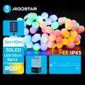 Aigostar - LED Solarna dekorativna veriga 50xLED/8 funkcij 12m IP65 multicolor