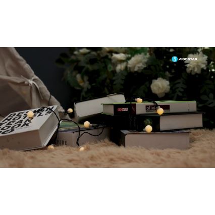 Aigostar - LED Solarna dekorativna veriga 50xLED/8 funkcij 12m IP65 800 mAh topla bela