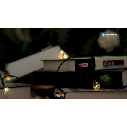 Aigostar - LED Solarna dekorativna veriga 50xLED/8 funkcij 12m IP65 800 mAh topla bela