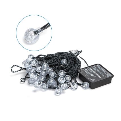 Aigostar - LED Solarna Dekorativna veriga 50xLED/8 funkcij 12m 800 mAh IP65 topla bela