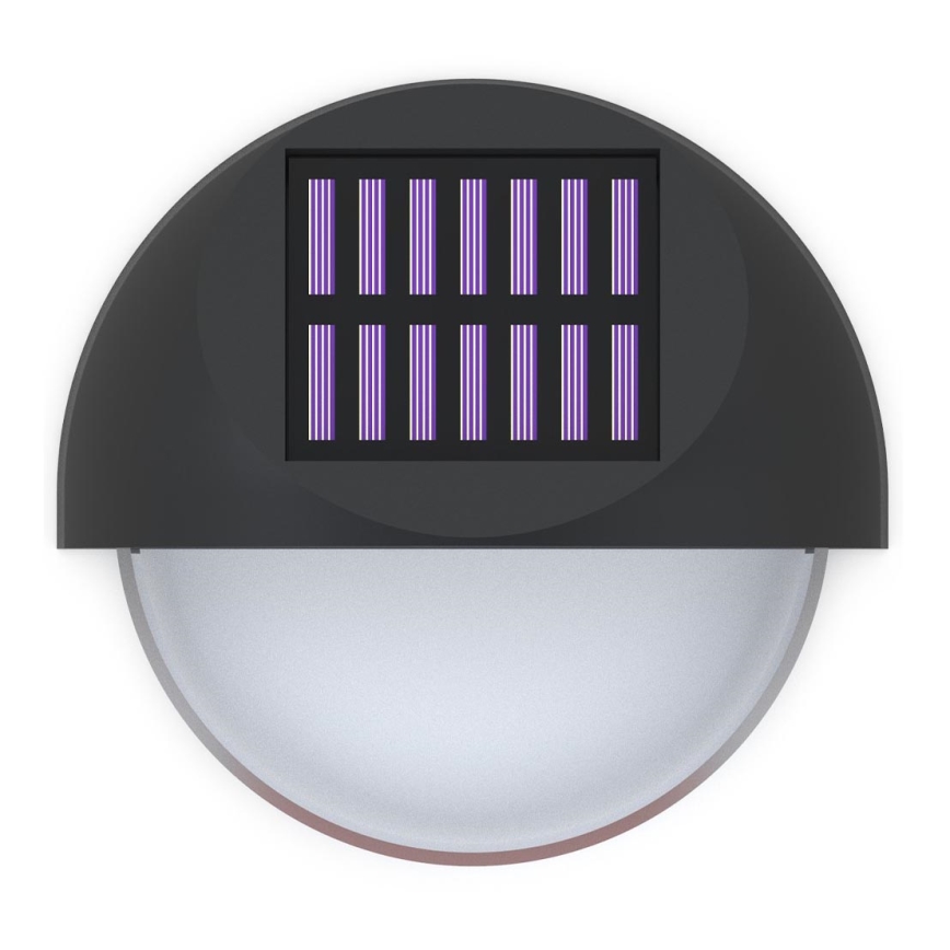 Aigostar - LED Solarna stenska svetilka LED/1W/1,2V črna 200 mAh 2700K IP44