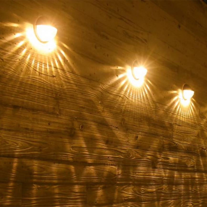 Aigostar - LED Solarna stenska svetilka LED/2W/1,2V črna 300 mAh 2700K IP44