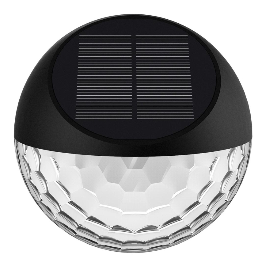 Aigostar - LED Solarna stenska svetilka LED/2W/1,2V črna 300 mAh 2700K IP44