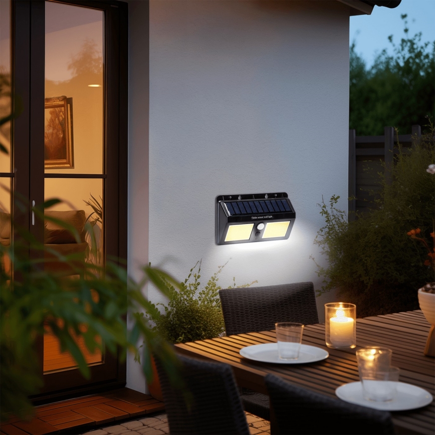 Aigostar - LED Solarna stenska svetilka s senzorjem LED/20W/5,5V 6500K IP65