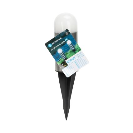 Aigostar - LED Solarna svetilka LED/0,006W/1,2V 20cm mat krom 40 mAh 6500K IP44