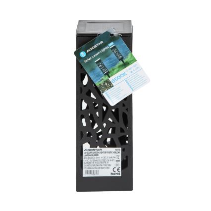 Aigostar - LED Solarna svetilka LED/0,006W/1,2V 28,5cm črna 100 mAh 6500K  IP44