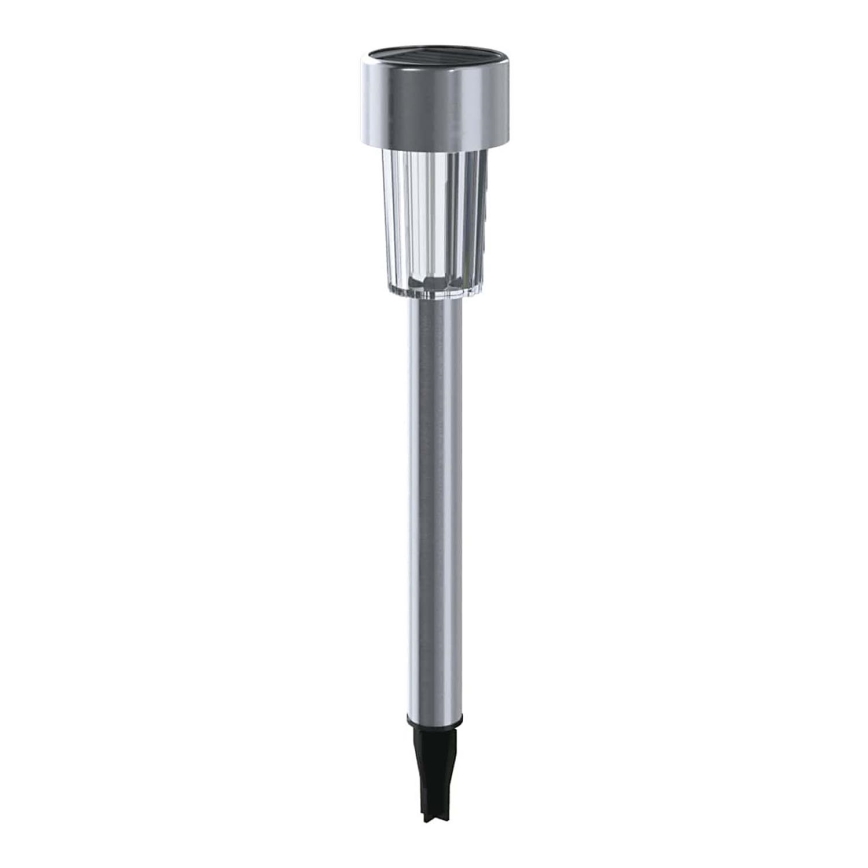 Aigostar - LED Solarna svetilka LED/0,006W/1,2V 29,5 cm 40 mAh mat krom 6500K IP44