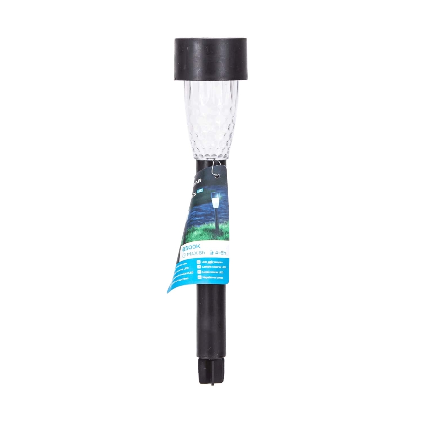 Aigostar - LED Solarna svetilka LED/0,006W/1,2V 40 mAh 29,7 cm črna 6500K IP44