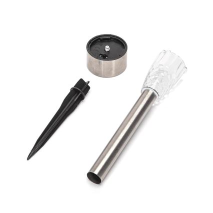 Aigostar - LED Solarna svetilka LED/0,006W/1,2V 40 mAh 29,7 cm mat krom 6500K IP44