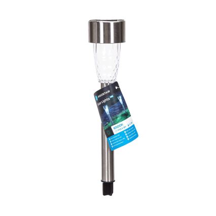 Aigostar - LED Solarna svetilka LED/0,006W/1,2V 40 mAh 29,7 cm mat krom 6500K IP44