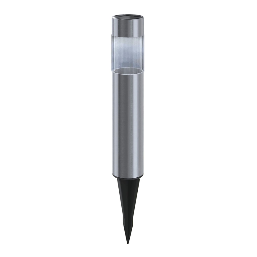 Aigostar - LED Solarna svetilka LED/0,006W/1,2V 31,5 cm 100 mAh mat krom 6500K IP44