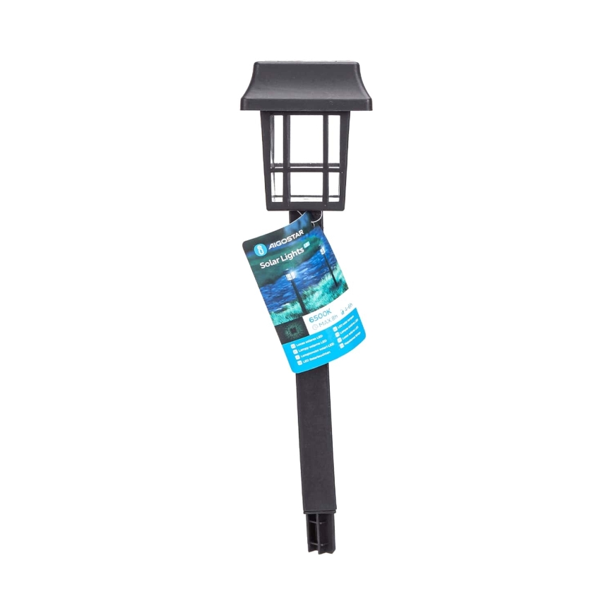 Aigostar - LED Solarna svetilka LED/0,006W/1,2V 32 cm 40 mAh črna 6500K IP44