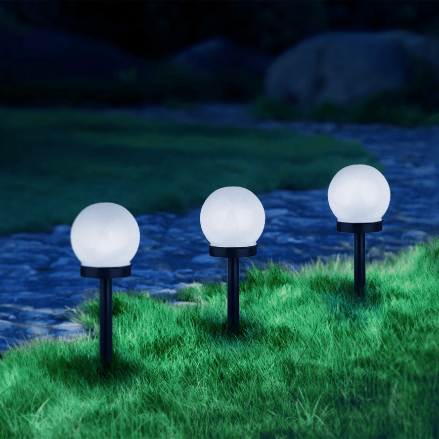 Aigostar - LED Solarna svetilka LED/0,006W/1,2V 33cm 40 mAh črna 6500K IP44