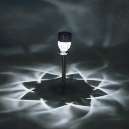 Aigostar - LED Solarna svetilka LED/0,006W/1,2V 35,5cm mat krom 100 mAh 3000K IP44