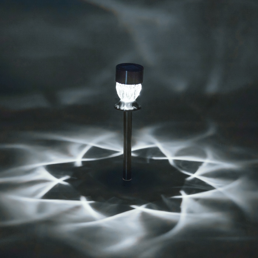 Aigostar - LED Solarna svetilka LED/0,006W/1,2V 35,5cm mat krom 100 mAh 3000K IP44