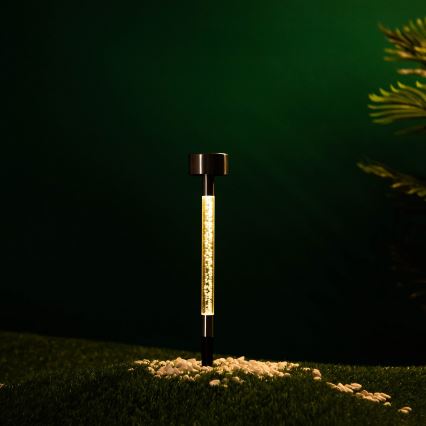 Aigostar - LED Solarna svetilka LED/0,006W/1,2V 36,7cm mat krom 2700K 40 mAh IP44