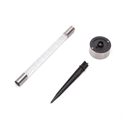 Aigostar - LED Solarna svetilka LED/0,006W/1,2V 36,7cm mat krom 2700K 40 mAh IP44
