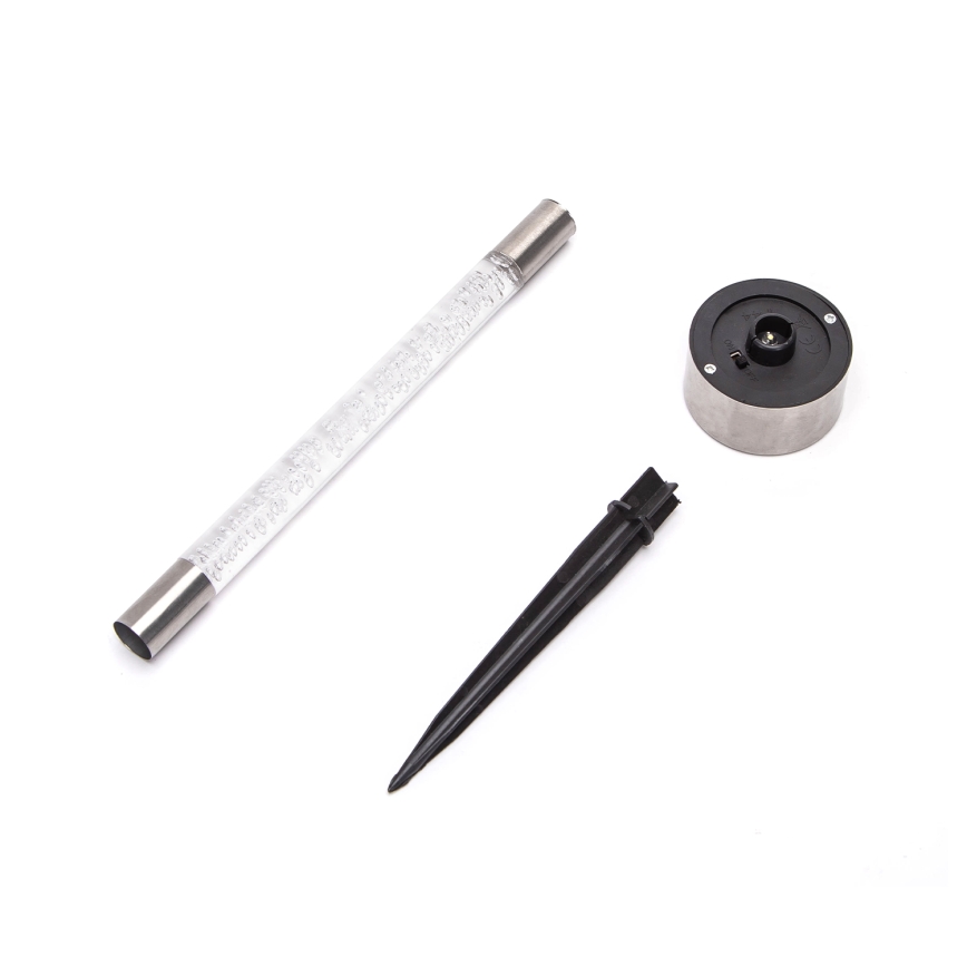 Aigostar - LED Solarna svetilka LED/0,006W/1,2V 36,7cm mat krom 2700K 40 mAh IP44