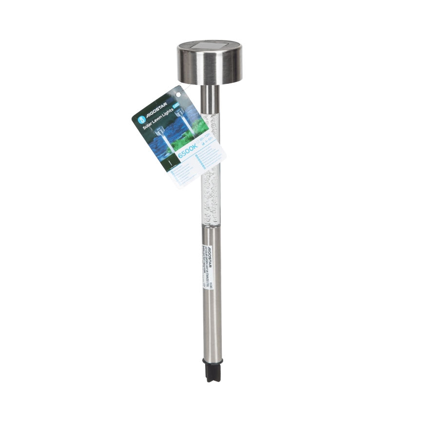 Aigostar - LED Solarna svetilka LED/0,006W/1,2V 36,7cm mat krom 6500K IP44