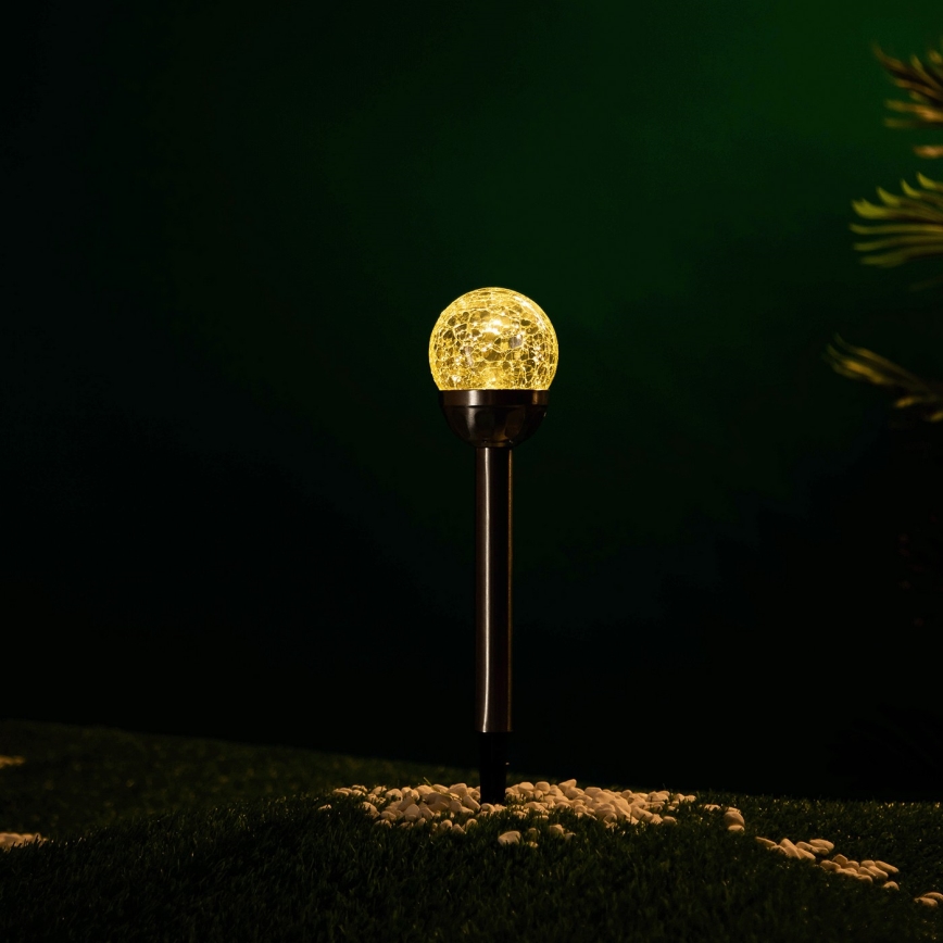 Aigostar - LED Solarna svetilka LED/0,006W/1,2V 37,8cm mat krom 2700K IP44