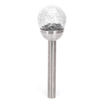 Aigostar - LED Solarna svetilka LED/0,006W/1,2V 37,8cm mat krom 2700K IP44