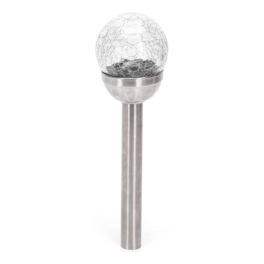 Aigostar - LED Solarna svetilka LED/0,006W/1,2V 37,8cm mat krom 2700K IP44