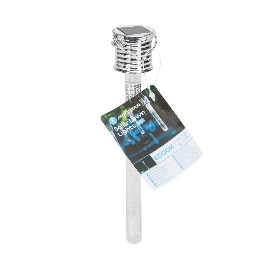Aigostar - LED Solarna svetilka LED/0,006W/1,2V krom 40 mAh 6500K IP44