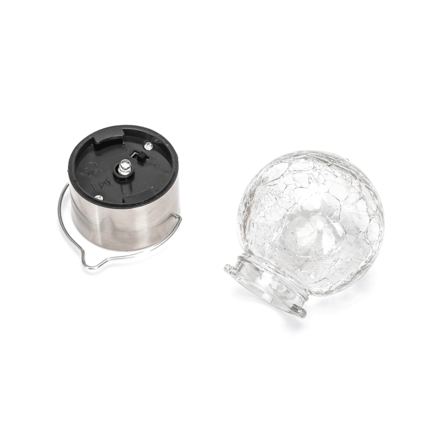 Aigostar - LED Solarna svetilka LED/0,006W/1,2V mat krom 6500K IP44