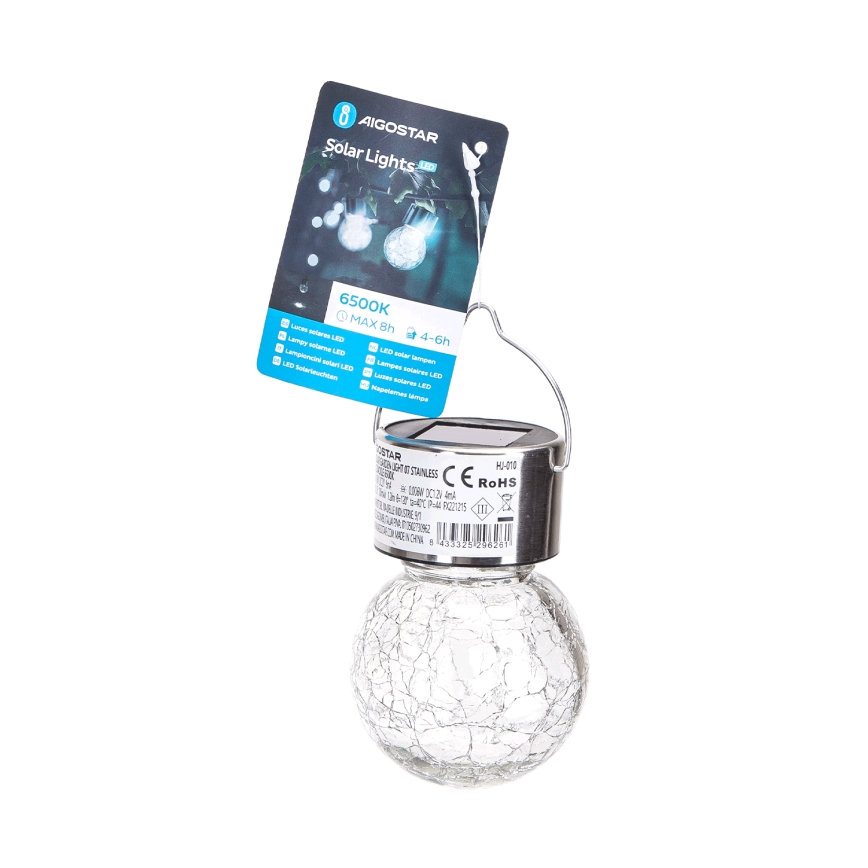 Aigostar - LED Solarna svetilka LED/0,006W/1,2V pr. 6 cm 100 mAh 6500K IP44